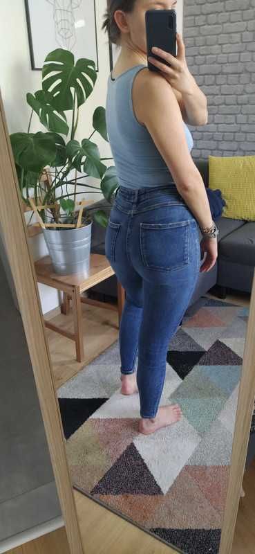 Spodnie rurki ZARA wysoki stan S 36