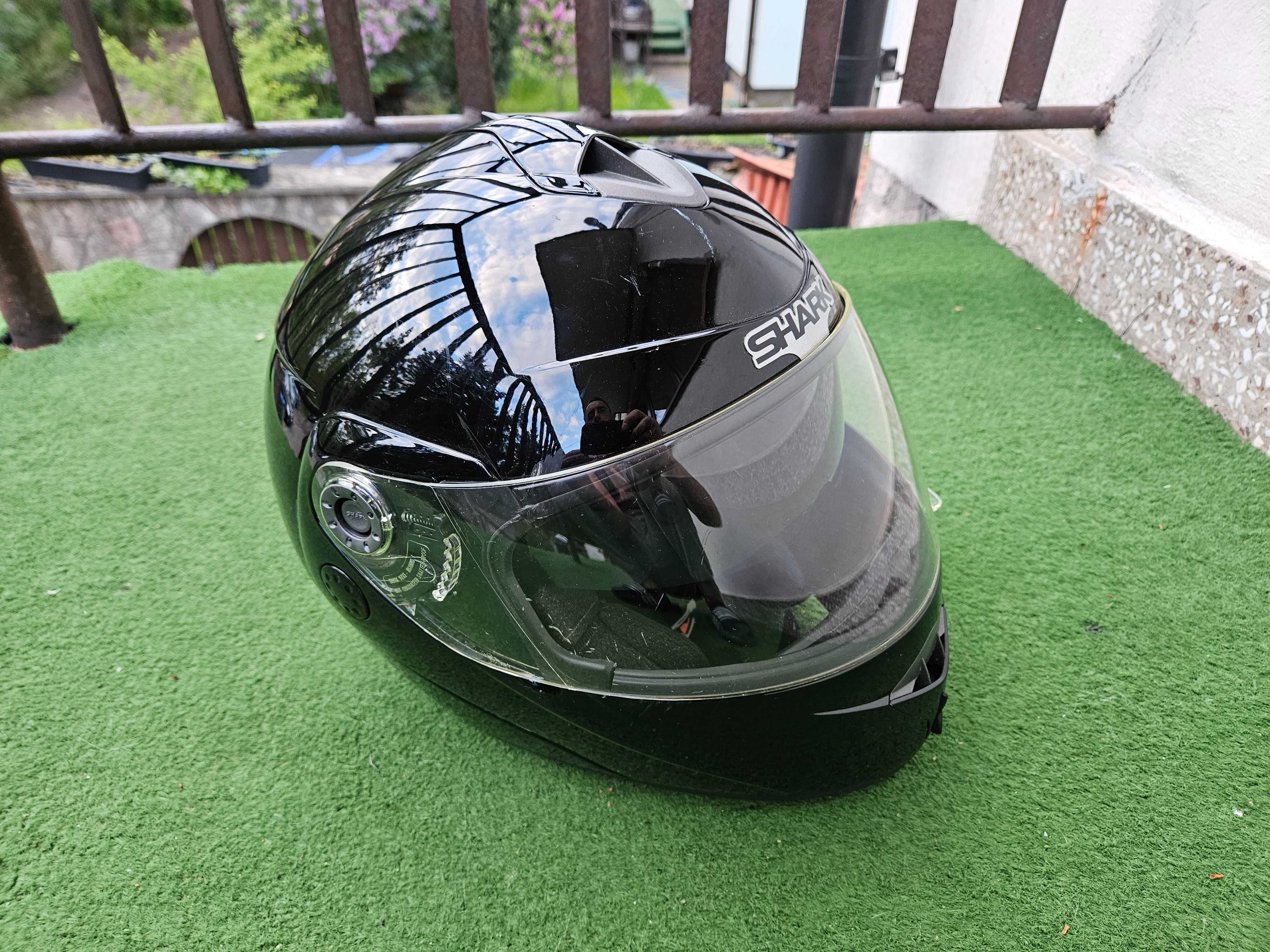 Kask szczękowy unisex SHARK Openline PRIME czarny połysk rozm. M