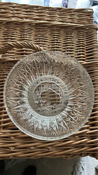 Miska krysztalowa kolekcjonerska stara jaskinia niedzwiedzia w kletnie