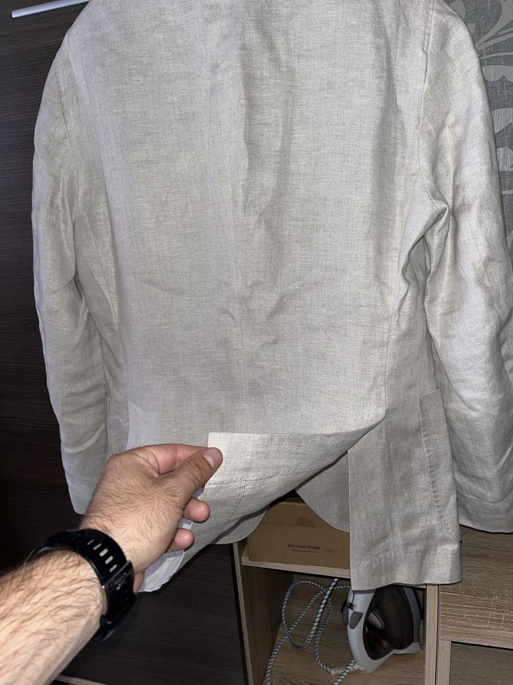 Brunello Cucinelli Blazer піджак чоловічий 100% Linen розмір 46