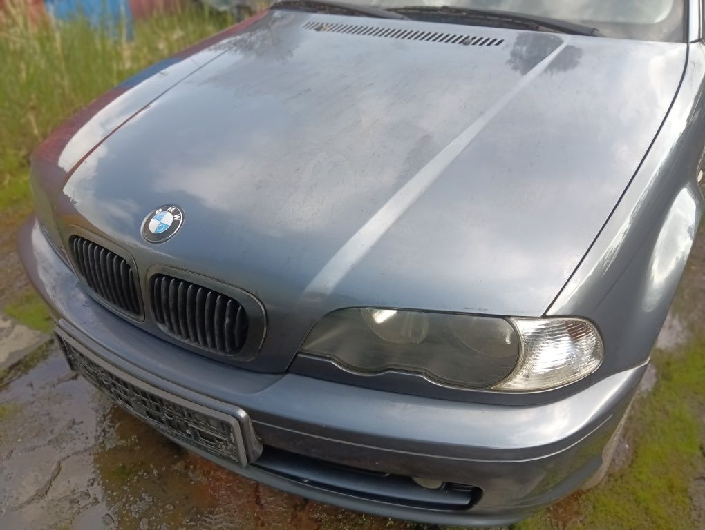 BMW E46 COUPE kpl przód maska zderzak lampa błotnik STAHLGRAU pa 400/7