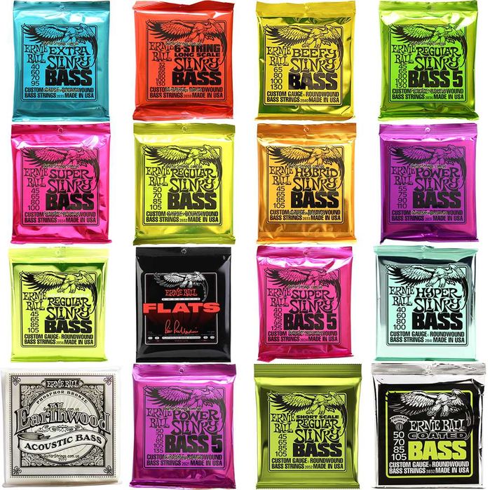 Струны Ernie Ball бас, электро и акустической гитары Оригинал США