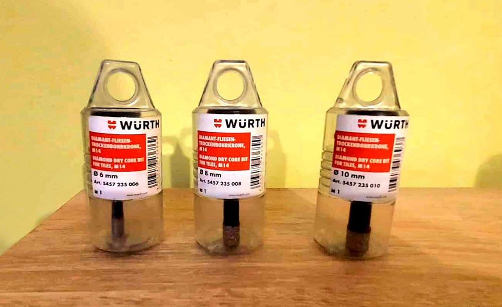 Wiertło diamentowe Wurth nowe 
M6 M8 M10