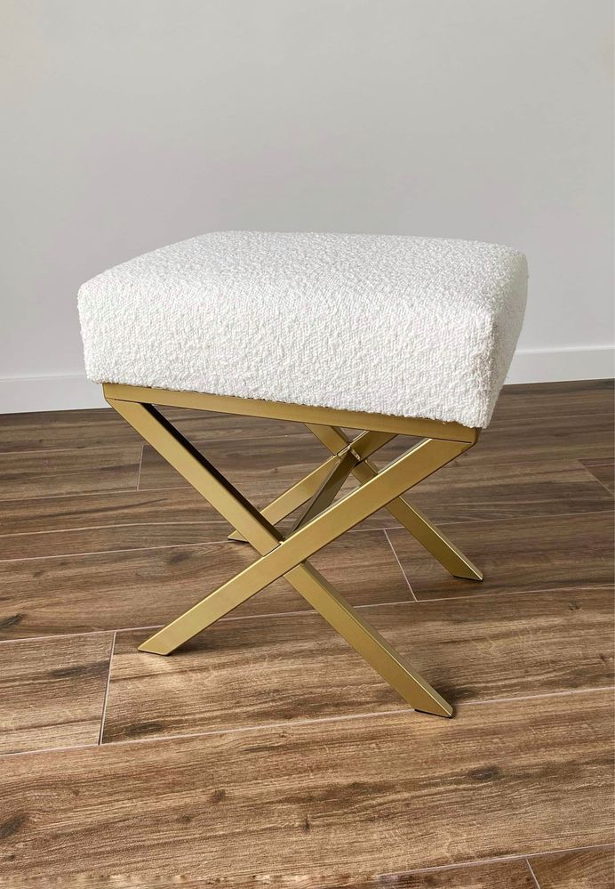 Pufa pikowana tapicerowana ławka podnóżek stołek taboret