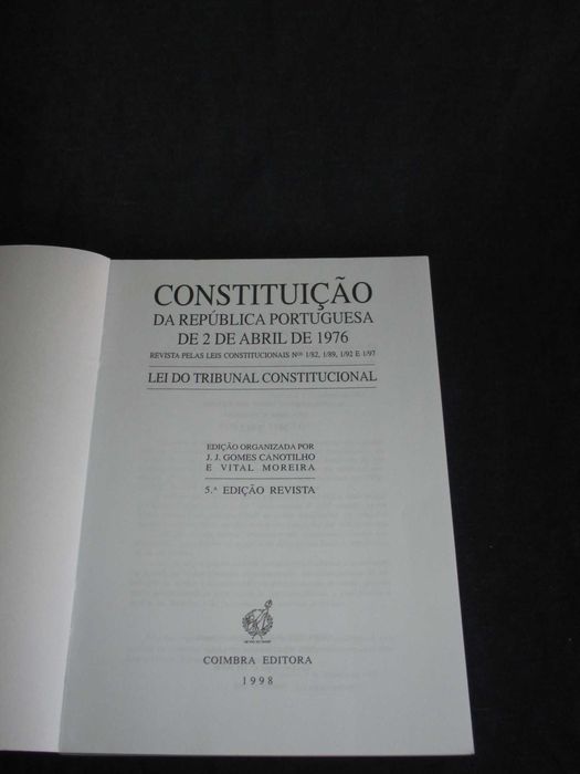 Livro Constituição da República Portuguesa Lei Tribunal Constitucional