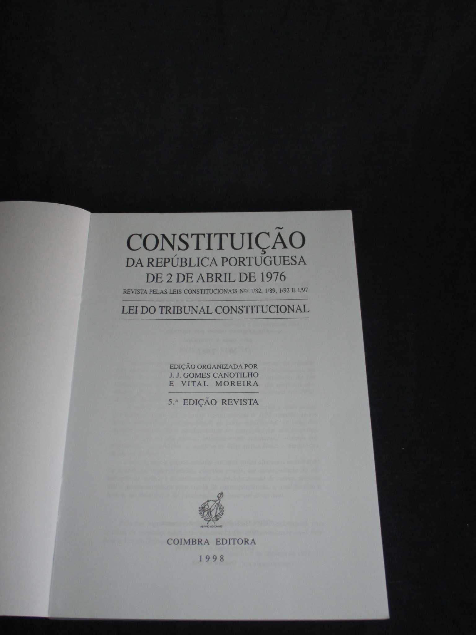 Livro Constituição da República Portuguesa Lei Tribunal Constitucional