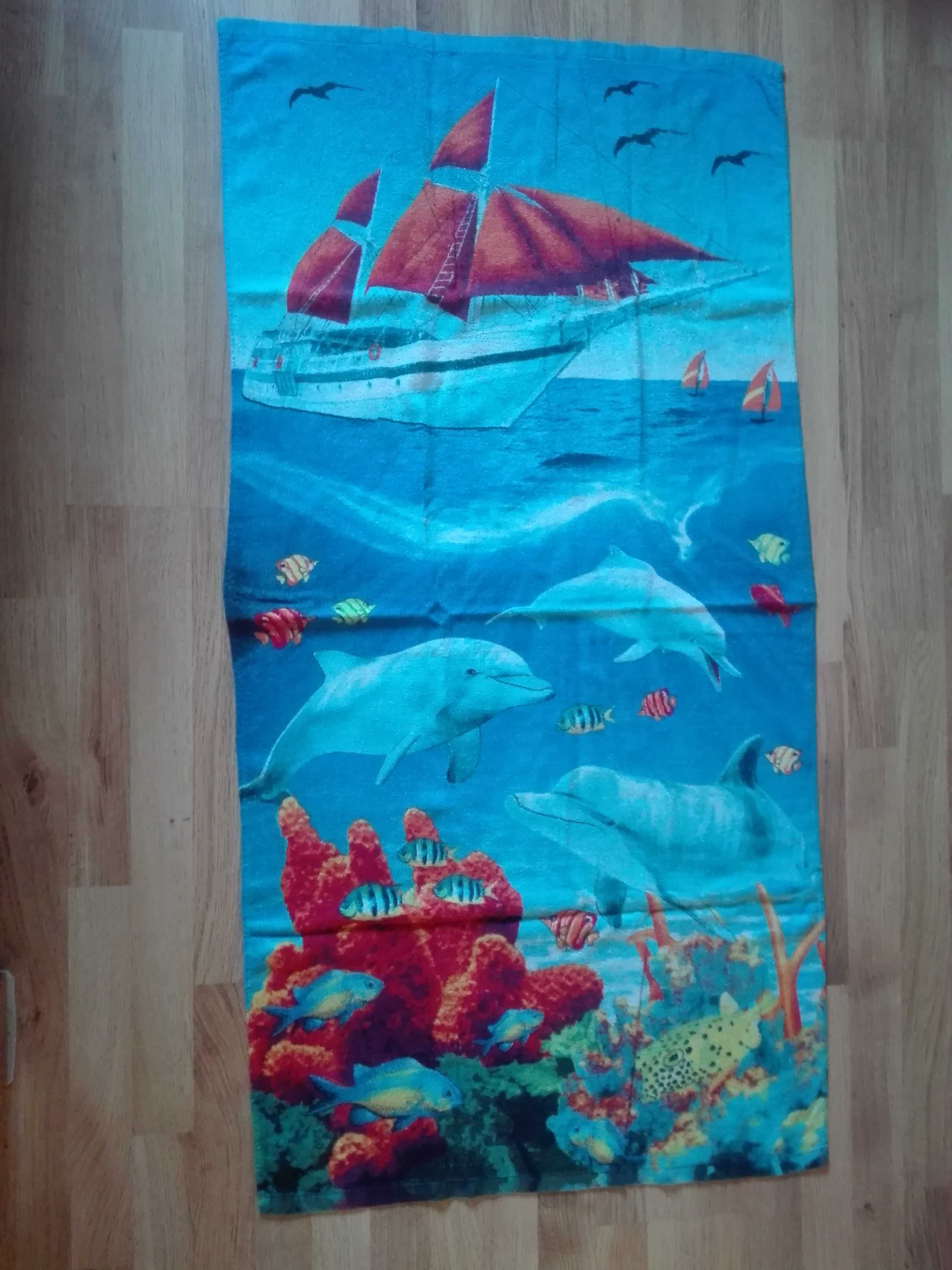 Ręcznik plażowy kolorowy 68x135 cm bawełna