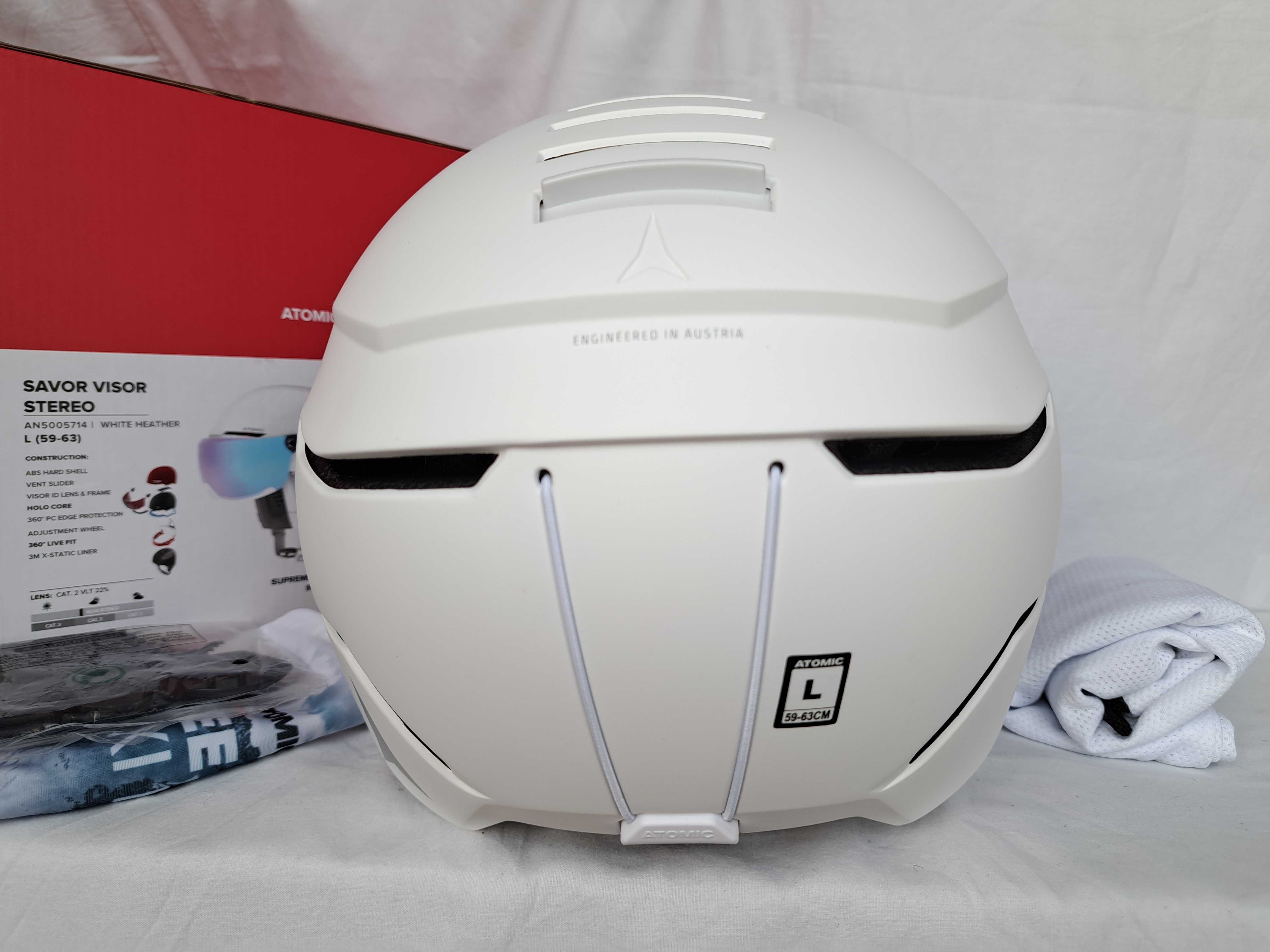 Kask narciarski Atomic Savor Visor Stereo White Heather L 59-63cm