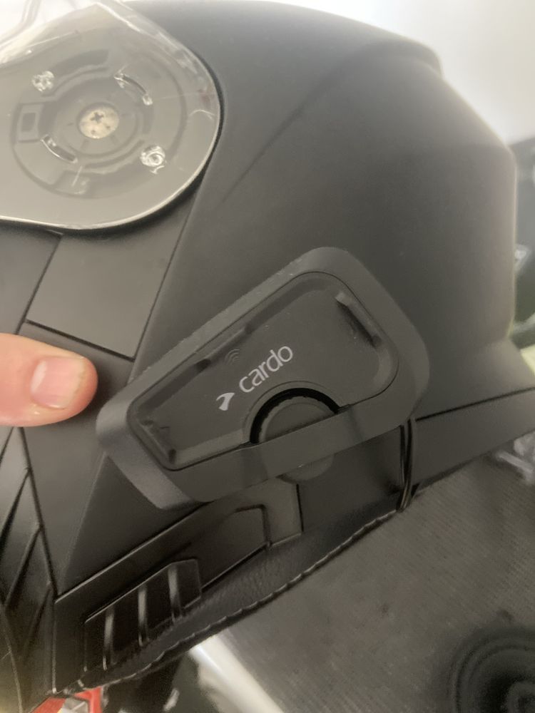 Capacete mota com cardo