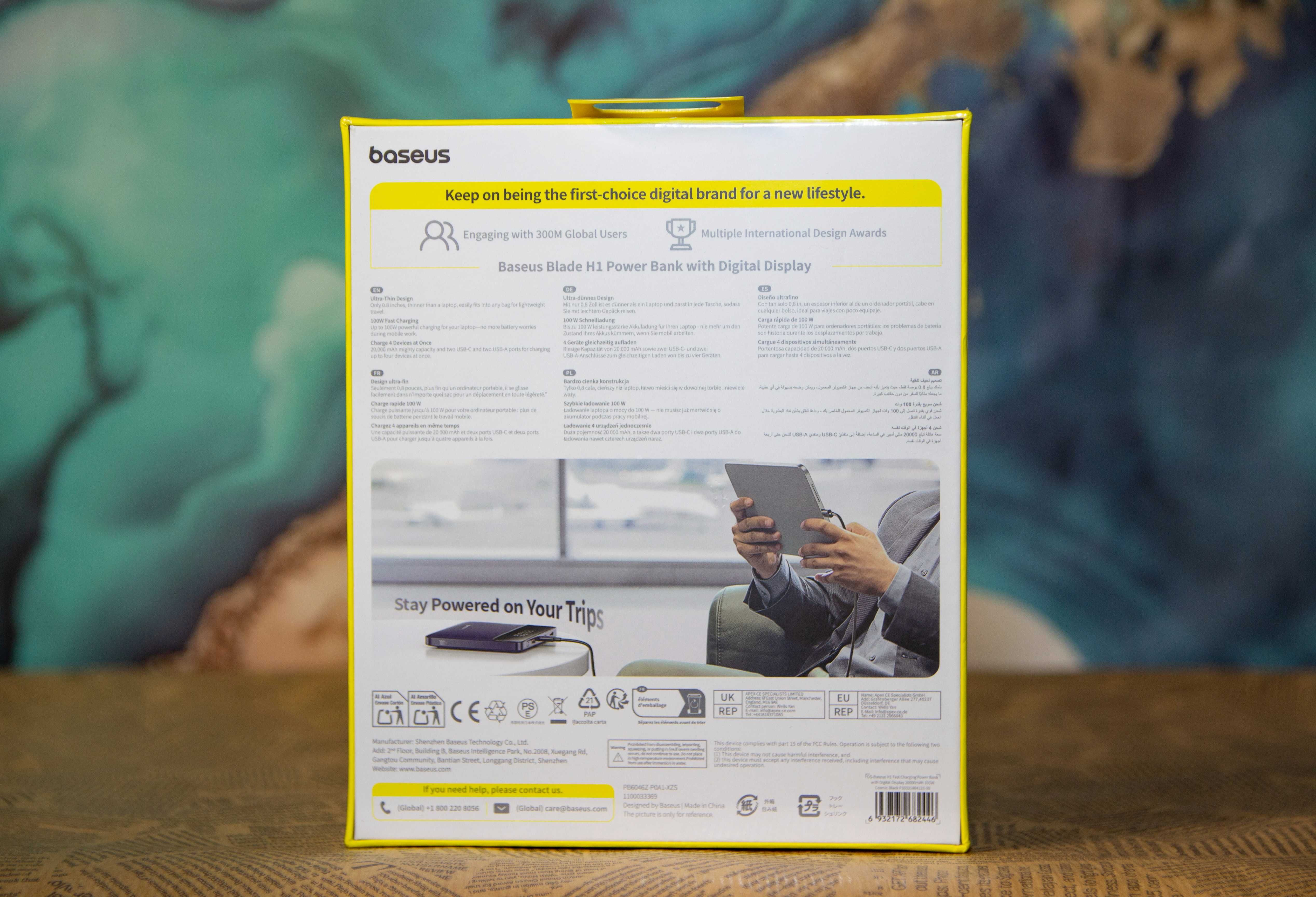 +КАБЕЛЬ! Павербанк Baseus Blade 100W 20000 mAh|Зовнішній акумулятор