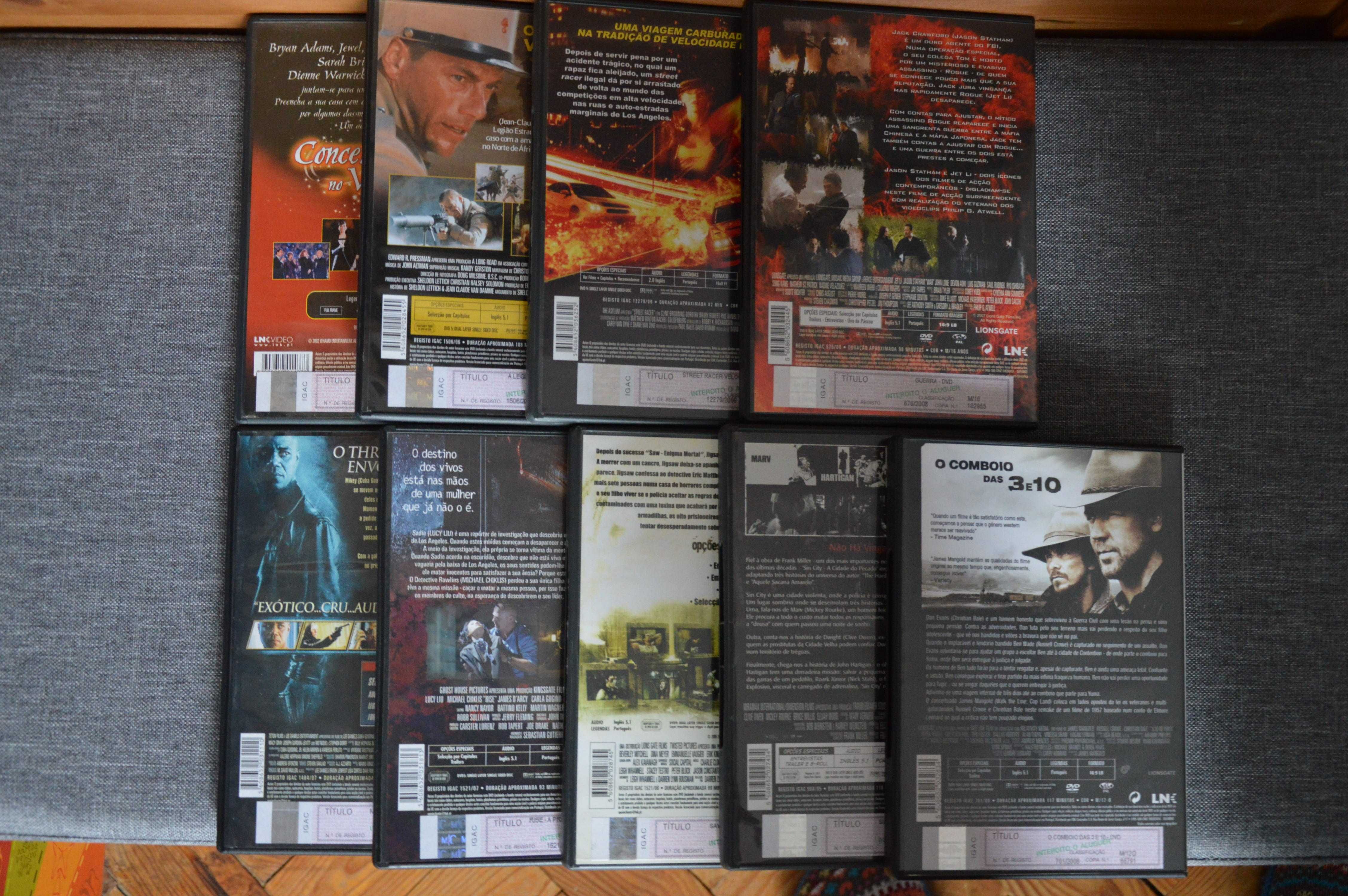 Conjunto de 9 filmes em CD