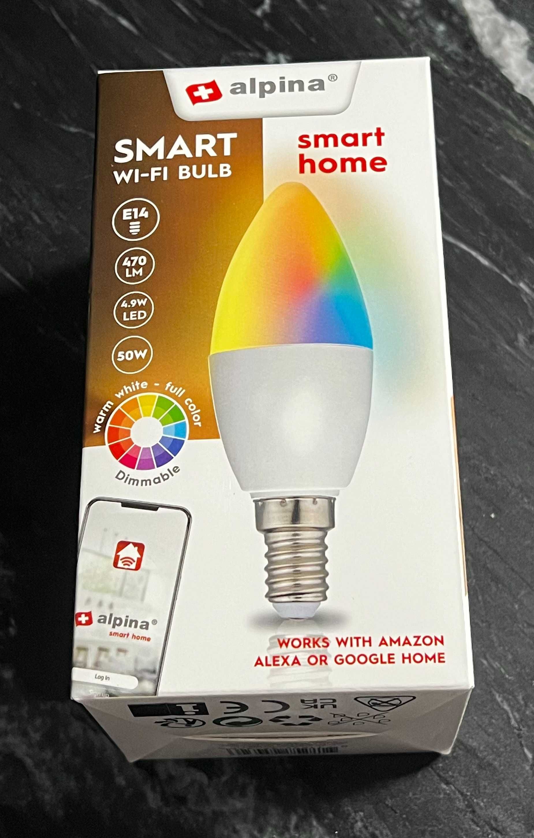 Alpina Inteligentna Żarówka LED RGB+WW E14 5W