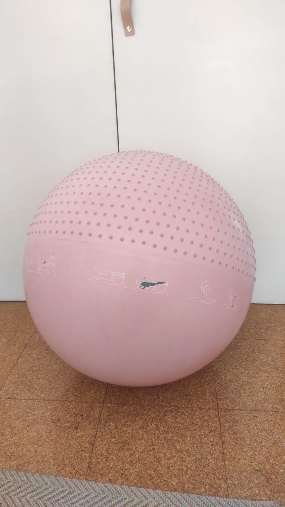 Bola de pilates cor de rosa