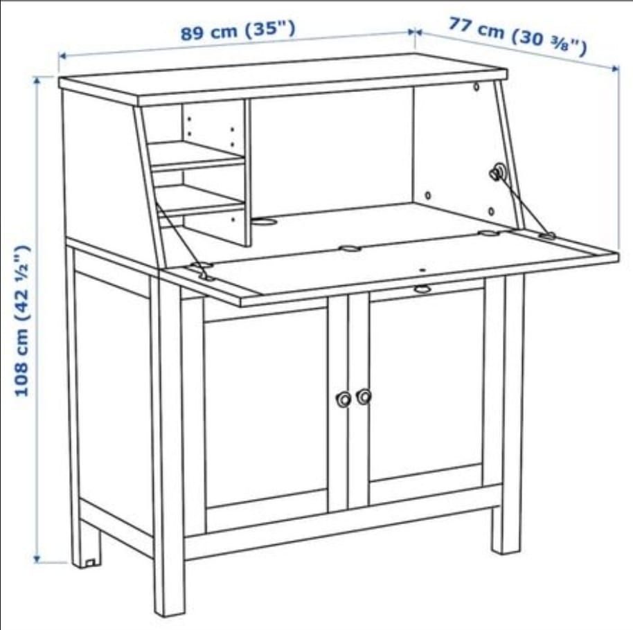 Sekretarzyk biurko ikea hemnes