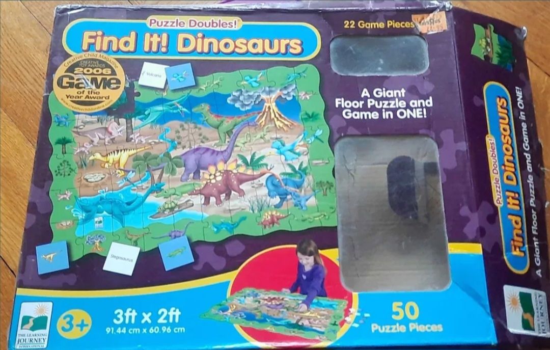 PUZZLE Find it dinosaurs podwojne 3+