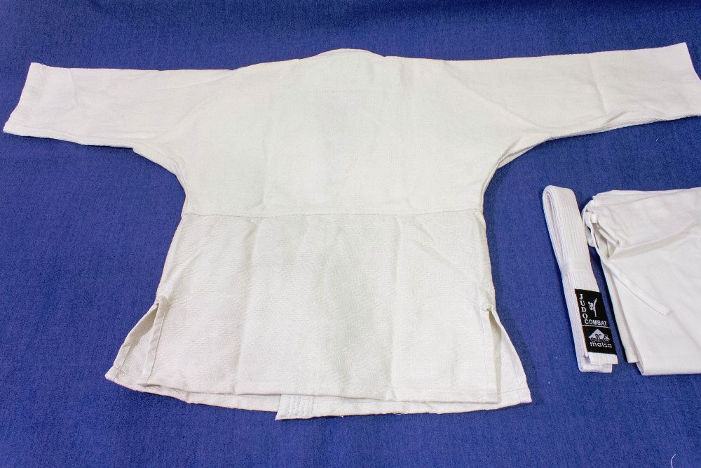 Кимоно  дзюдо детское белое хлопок рост 110-180см плотность 450г/м