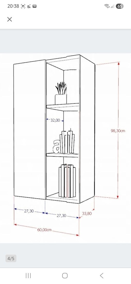 Witryna Szafka Komoda Dąb Craft Metalowe Nogi Loft