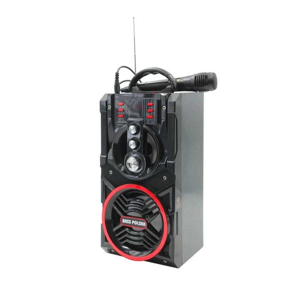 Bluetooth колонка с радио и микрофоном  и пультом ДУ Bass Polska 5941