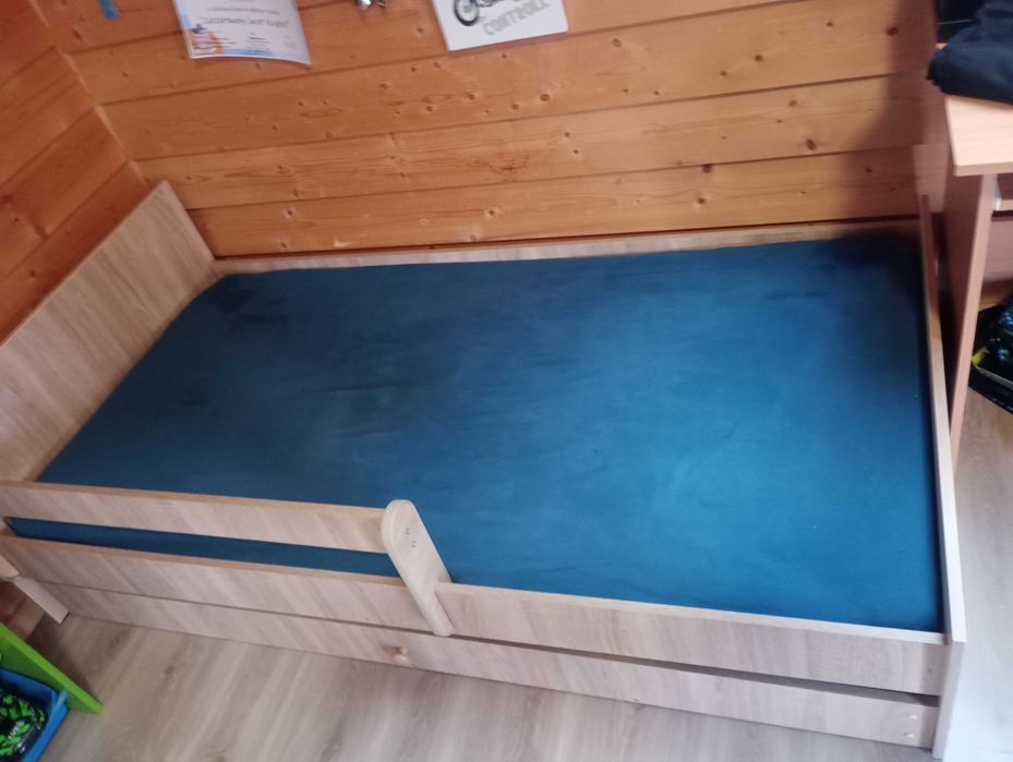 Łóżko dziecięce MAX BABY BOO 180X90 szuflada i barierki- używane