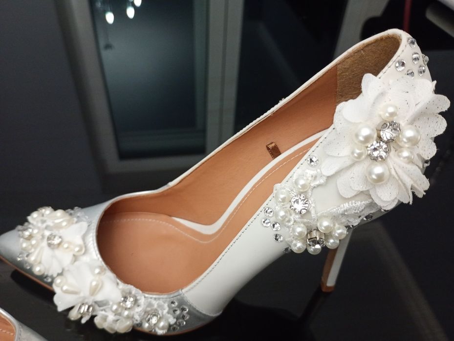 Buty ślubne wyjątkowe ręcznie zdobione