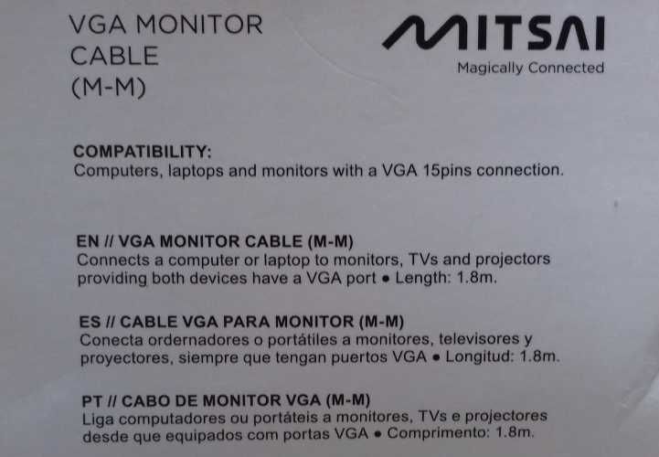 Cabo VGA Mitsai 1.8m