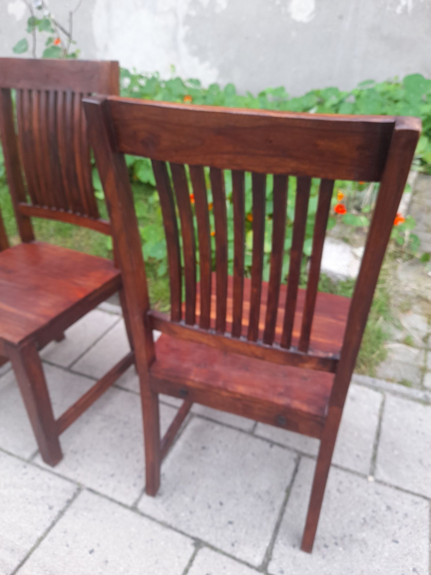 krzesła krzesło lite drewno egzotyczne 6 sztuk