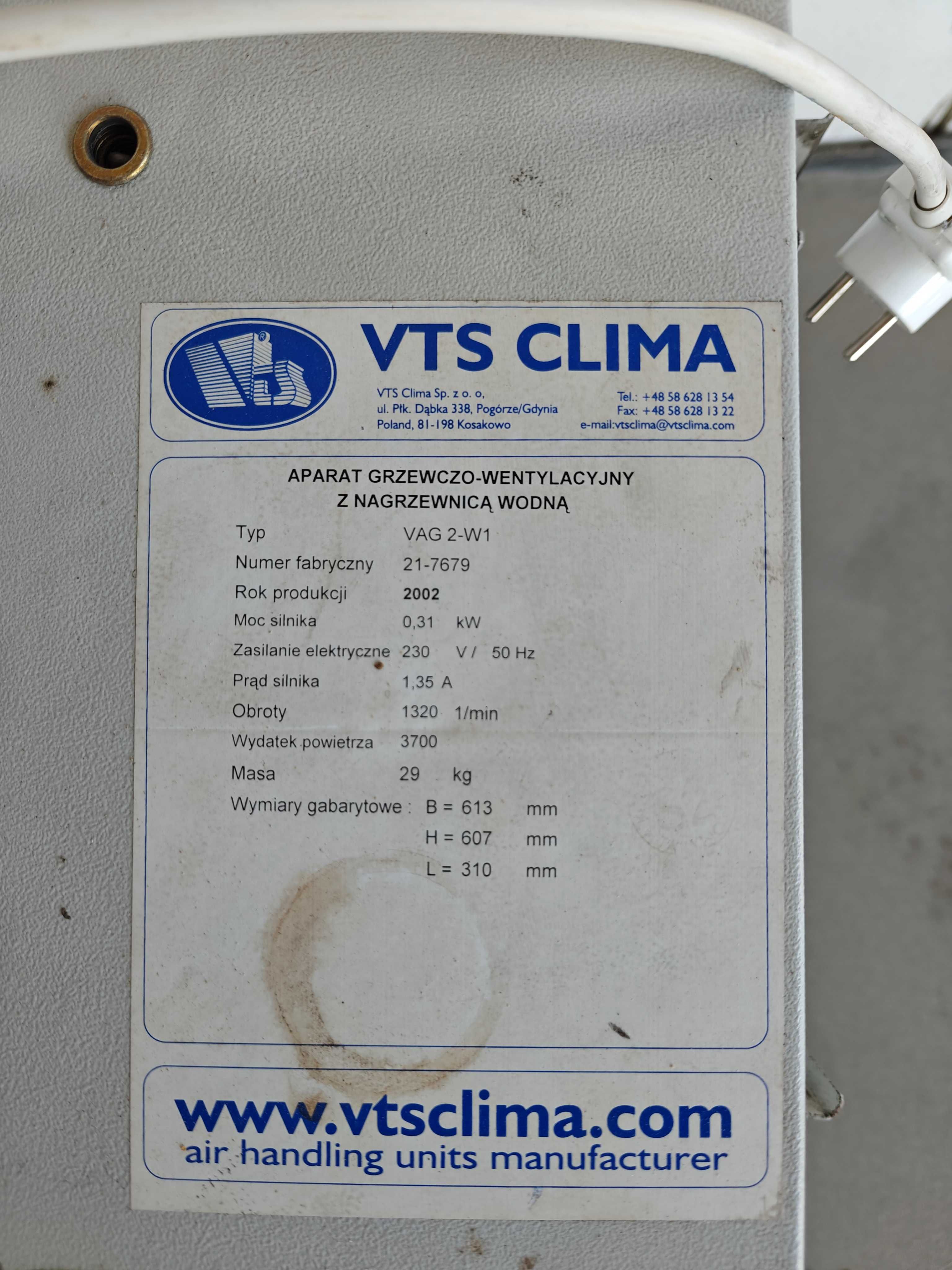 Piecyk gazowy Junkers + 2x nagrzewnice VTS Clima
