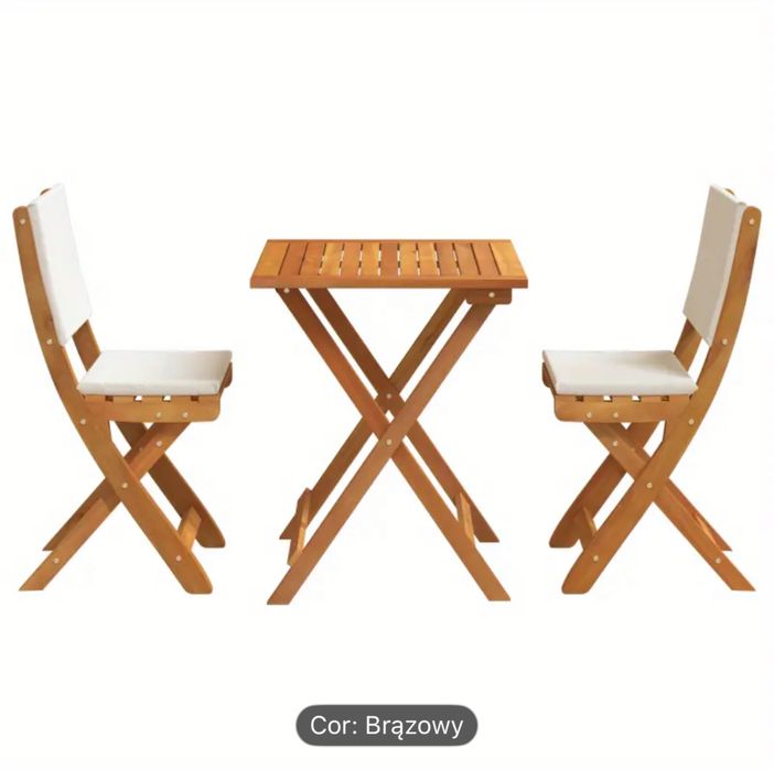 Vendo conjunto de três cadeiras de jantar dobráveis, novas