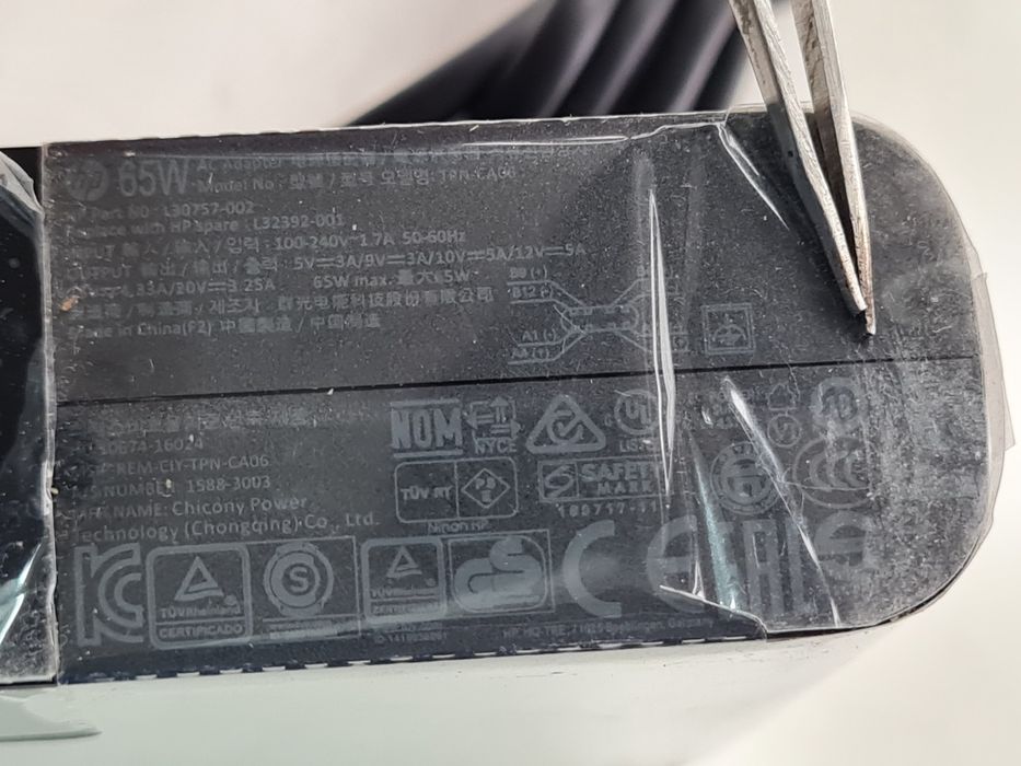 Блок питания HP 65W TPN-CA06 от 5V-20V. TYPE-C.