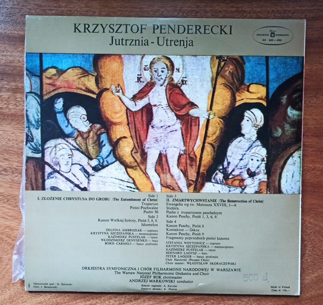 Krzysztof Penderecki - Jutrznia / Utrenja 2xLP