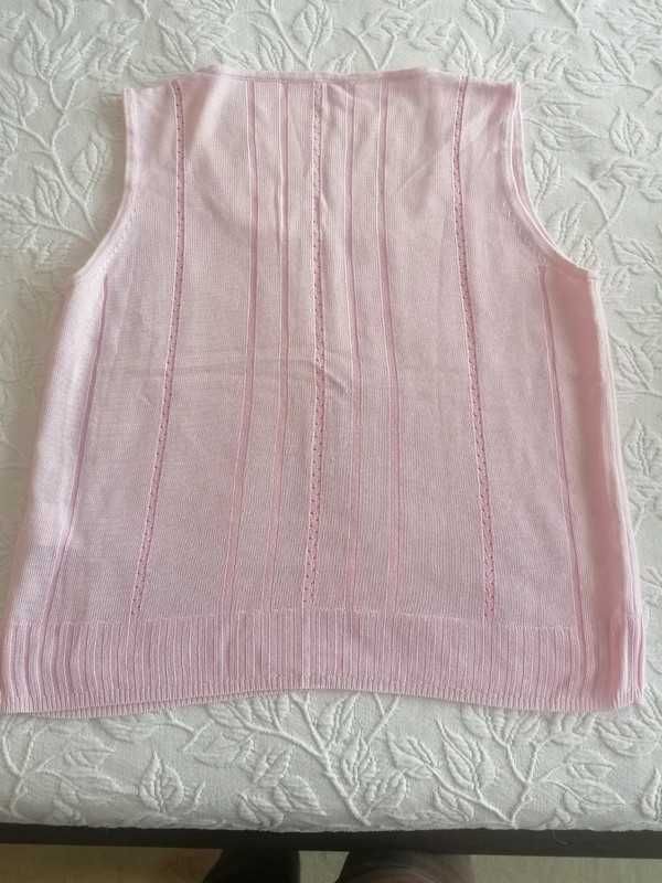 Camisola sem mangas rosa