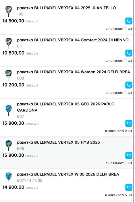 ракетки для паделу Bullpadel vertex