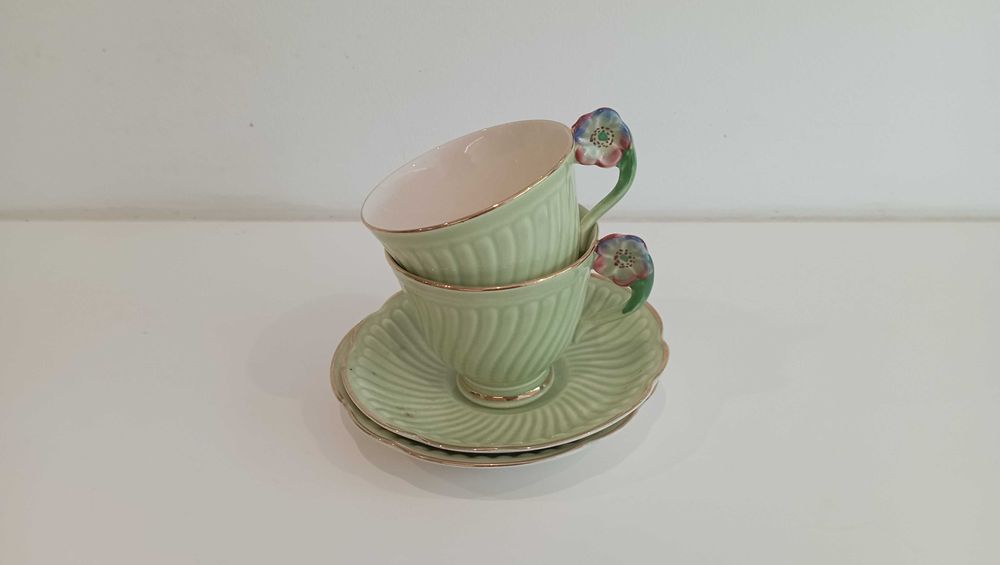 Conjunto de Chá Inglês Vintage | Crown Devon | Made in England