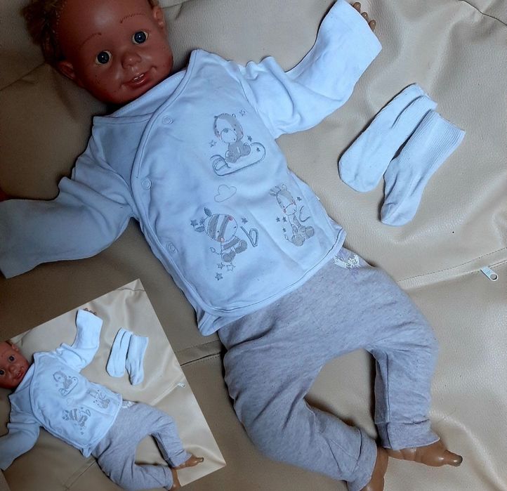 Zestaw roz 68 20 sztuk mega paka komplet dla chłopca wyprawka dres