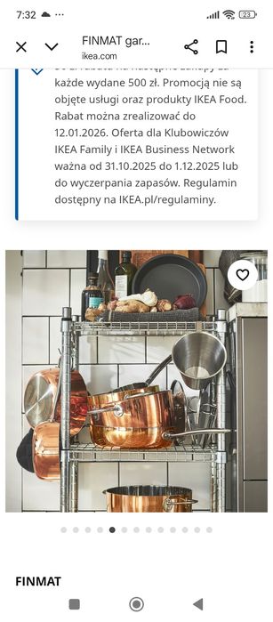 Garnki patelnie Ikea miedziane stalowe finmat komplet za ćwierć ceny