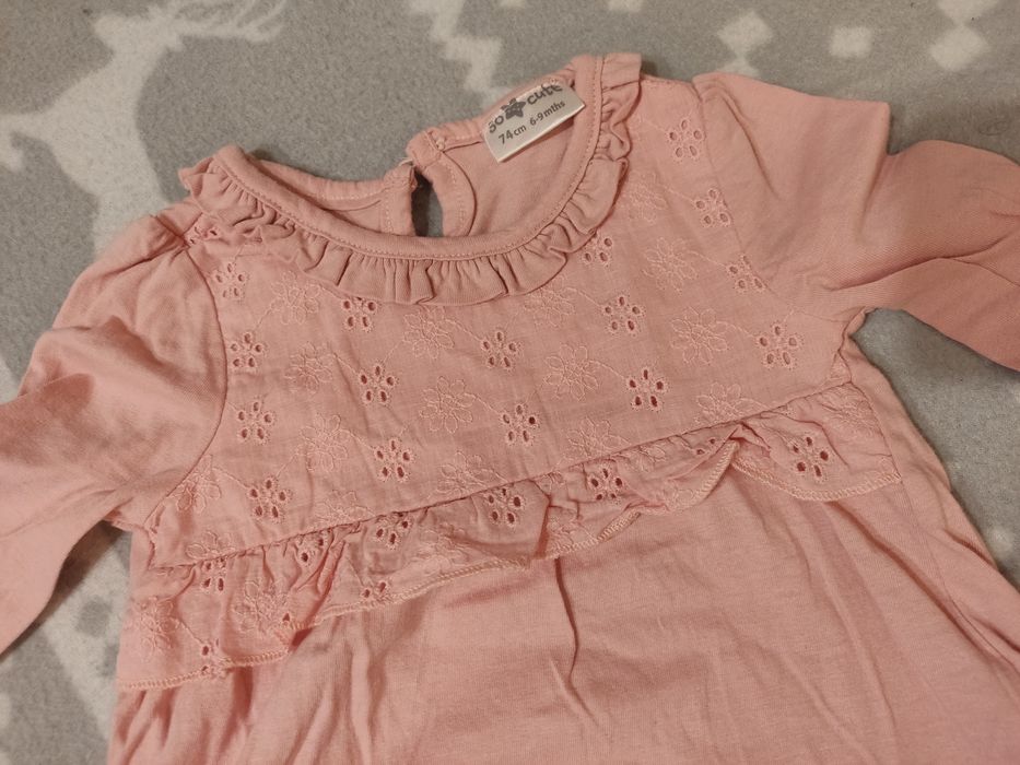 Koszulka bluzka z długim rękawem niemowlęca dziewczęca rozmiar 74