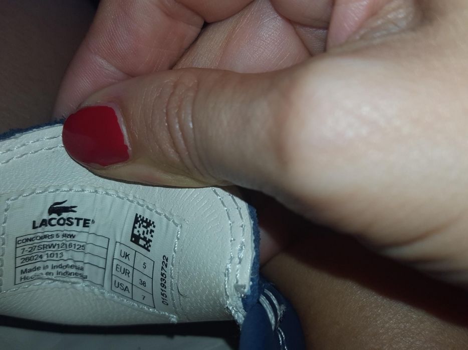 Lacoste mokasyny skóra 38 oryginalne