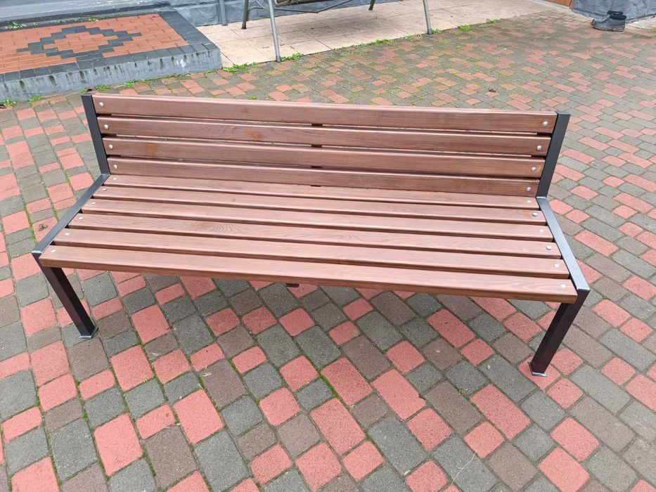 РОЗПРОДАЖ! Лавка лофт зі спинкою 2 м  /  Скамейка для парку, цвинтар