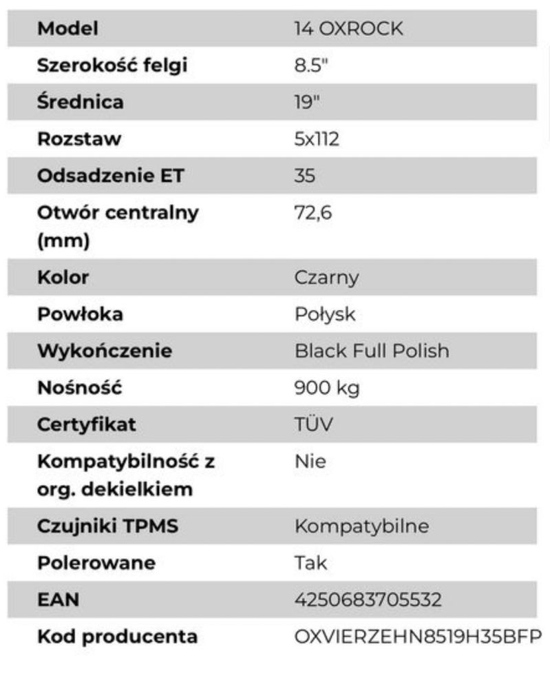 Opony 235/40 R19 razem z  felgami Oxigin 19