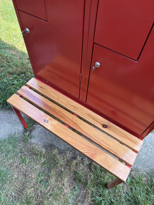 szafka z lawką do szatni 4 boxy BHP metal (2 szt.)