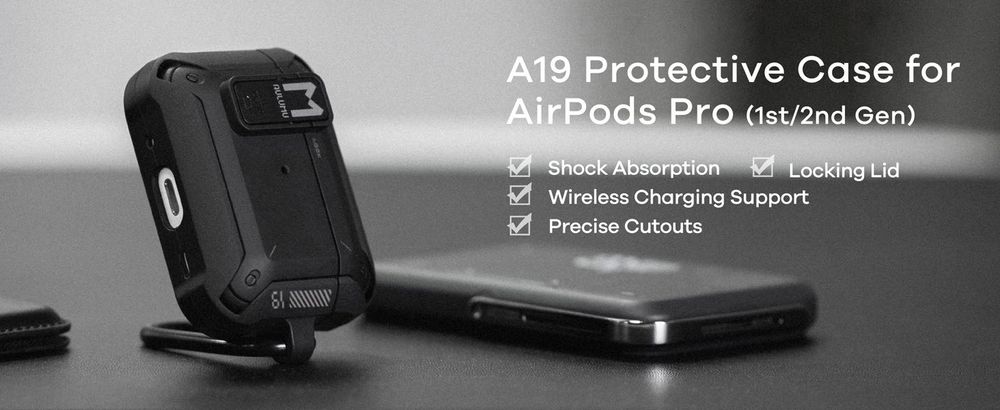 Противоударный чехол Aulumu A19 Lock Fit Чехол для AirPods Pro 2