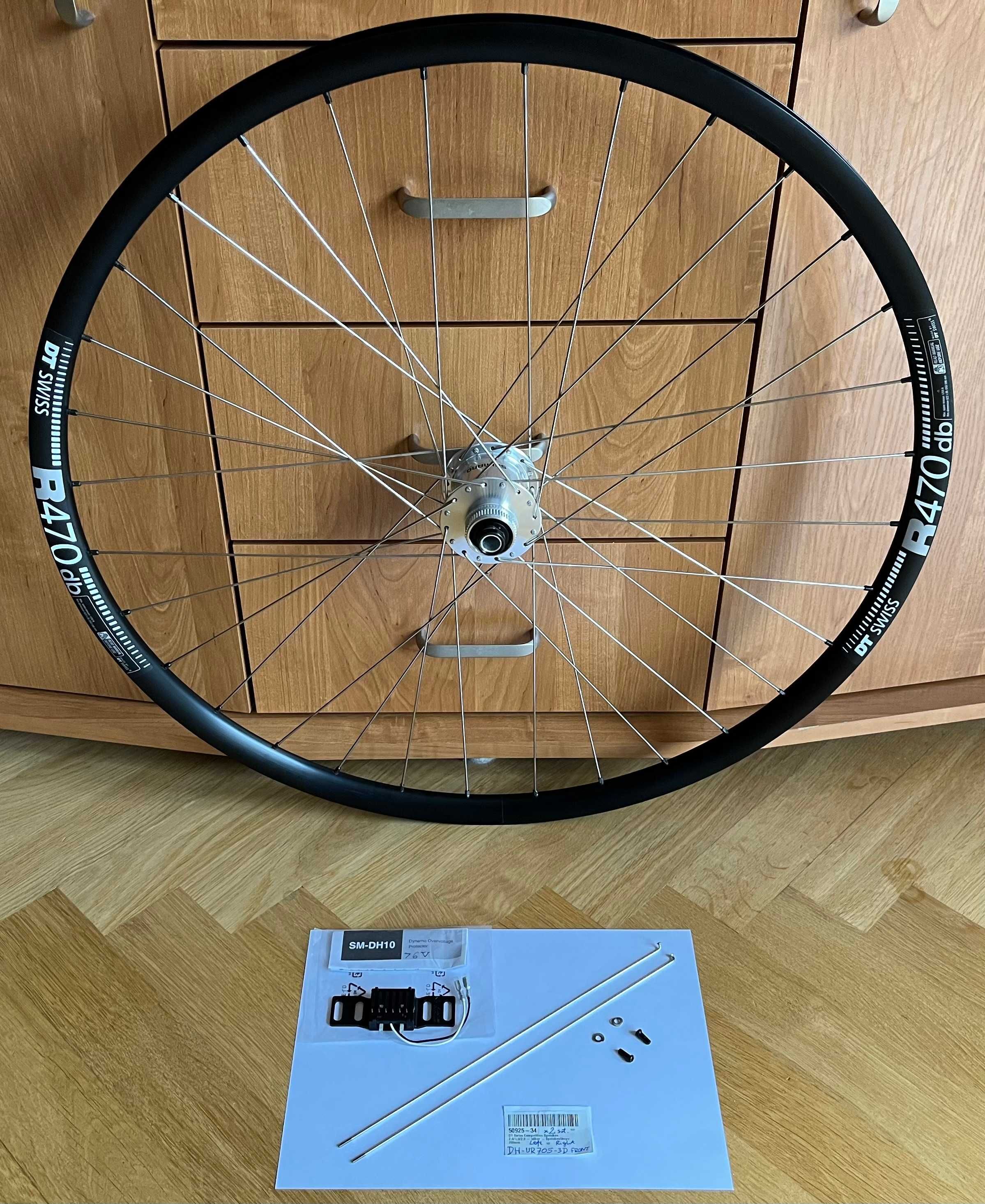 Koło Dynamo Shimano 100x12 CL obręcz DT Swiss R 470 28/29'' 32H Nowe