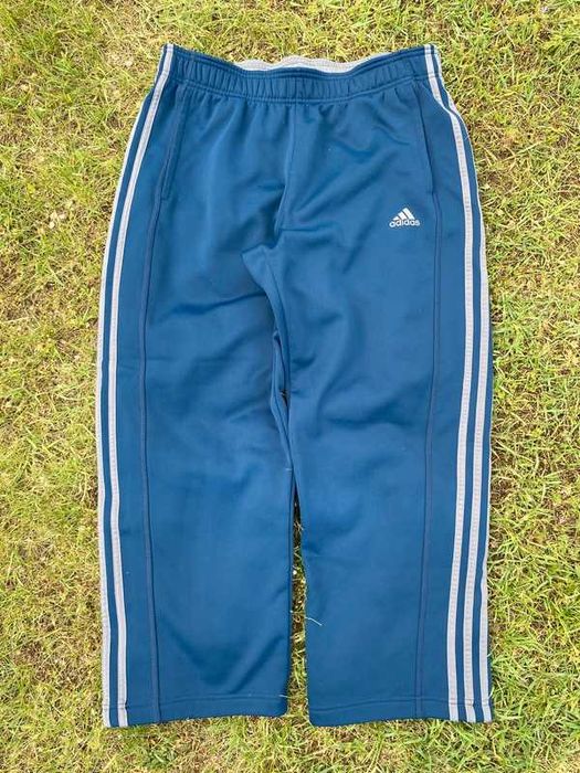 Spodnie dresowe Adidas baggy navy granatowy sport L XL