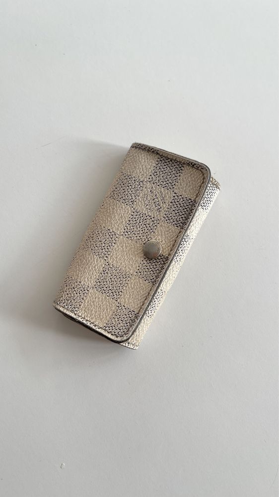Etui Louis Vuitton Key Holder Damier Azur Canvas