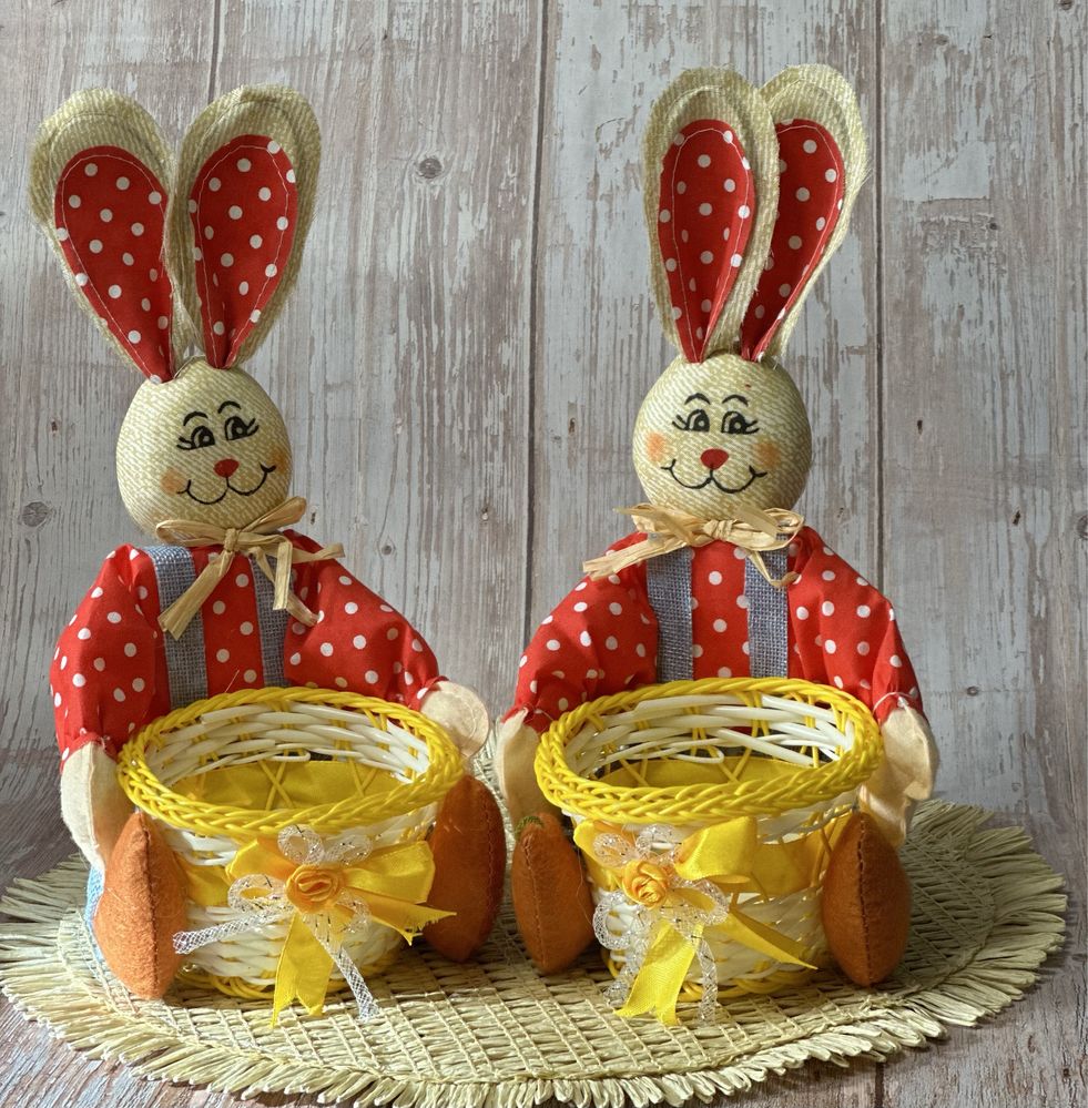 Кошик для хліба солодощів кролик пасхальний зайчик корзина для хлеба