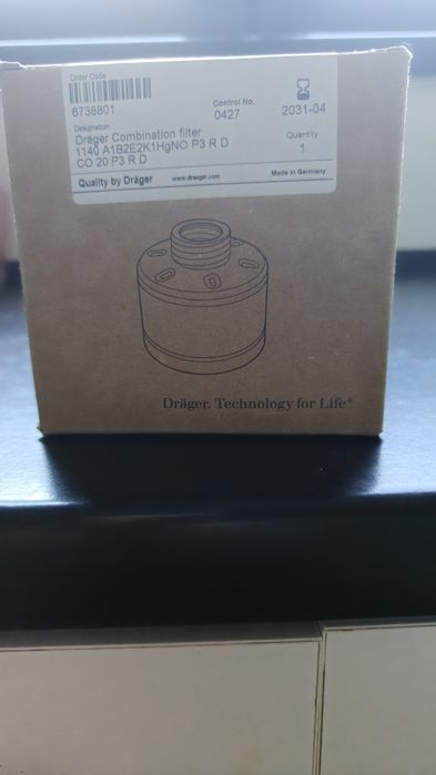 Filtropochłaniacz DRAGER  z gwintem RD40 - A1B2E2K1 Hg NO CO