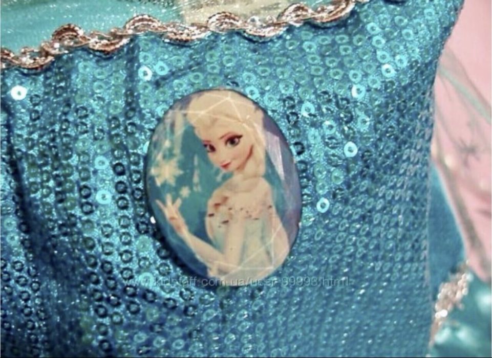 Нове незвичайної краси карнавальне плаття/сукня зі шлейфом-Ельза/Эльза