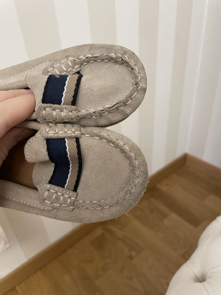 Mokasyny Buty dzieciece eleganckie Zara 23 skora naturalna zamsz