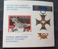 Znaczek pocztowy blok 40 rocznica napaści Niemiec na Polskę