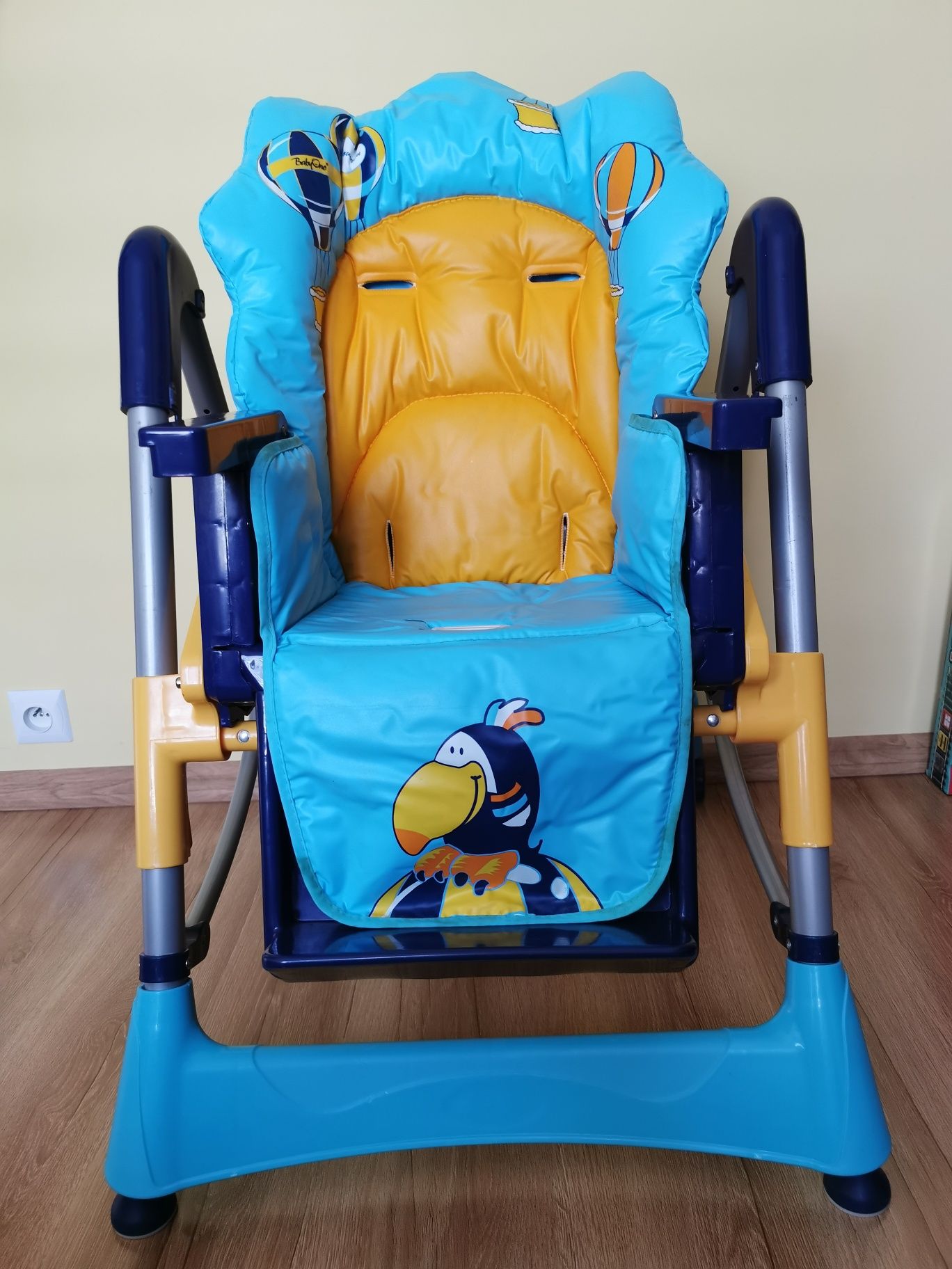 BabyOno krzesło do karmienia REGULOWANE wysokość pochyłość + 2 stoliki